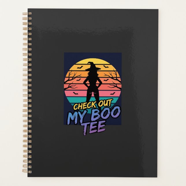 Halloween Check Out My Boo Tee Design_1 Planner (Front)