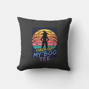 Halloween Check Out My Boo Tee Design_1 Throw Pillow