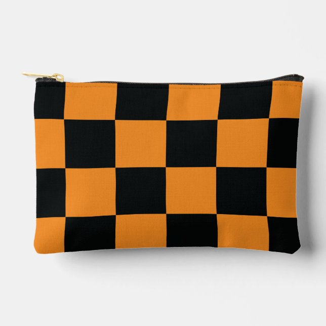 Halloween Checkers Pattern Accessory Pouch (Front)