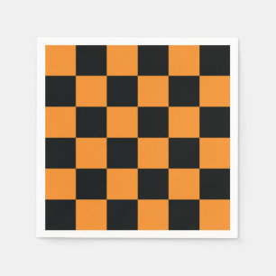 Halloween Checkers Pattern Napkin