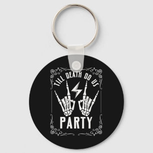 Halloween Chelorette Till Death Do Us Party Skelet Keychain