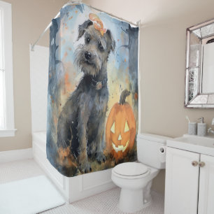 Halloween Chesapeake Bay Terrier With Pumpkins