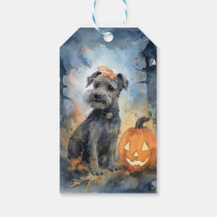 Halloween Chesapeake Bay Terrier With Pumpkins Gift Tags