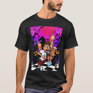 Halloween Chess Horror Humor in a Vintage Style fr T-Shirt