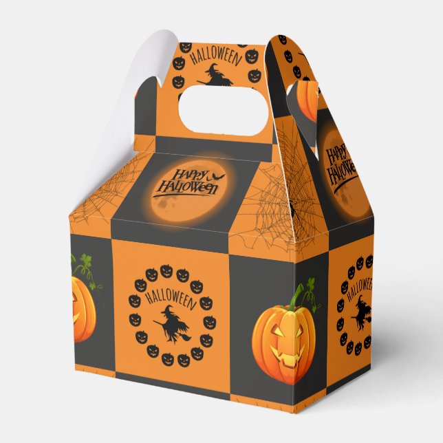 Halloween Chessboard Favor Box (Front Side)