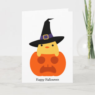 Halloween Chick (Customizable) Card
