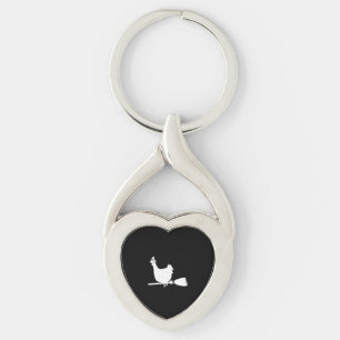 Halloween Chicken Chickens Witch Funny Gift Keychain