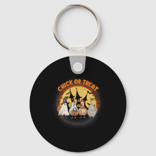 Halloween Chicken Skeleton Chick Or Treat Spooky S Keychain