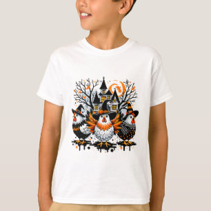 Halloween Chickens Farmer Chicken Girl T-Shirt