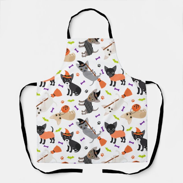 Halloween Chihuahua Apron (Front)