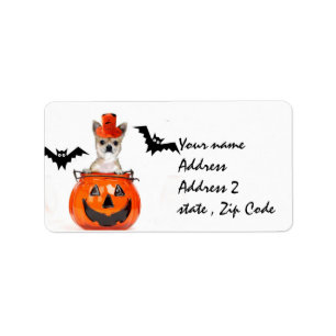 Halloween Chihuahua dog Label