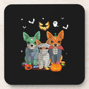 Halloween Chihuahua Dog Witch Cute Gift Dachshund Coaster