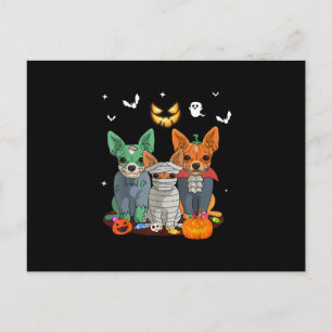 Halloween Chihuahua Dog Witch Cute Gift Dachshund Postcard