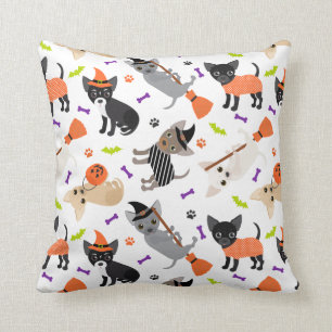 Halloween Chihuahua Throw Pillow
