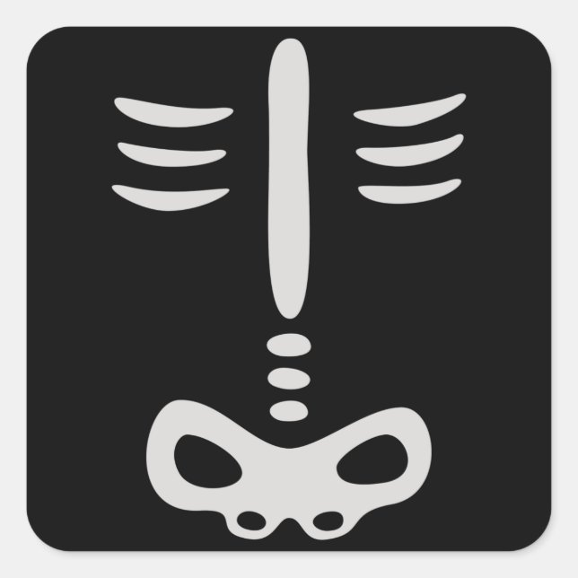Halloween Children Skeleton Costume Square Sticker (Front)