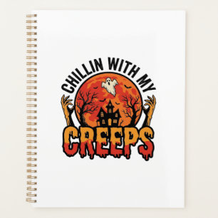 Halloween Chillin avec mes Creeps Vintage T-Shirt 