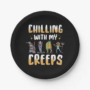 Halloween Chilling With Creeps Paper Plate