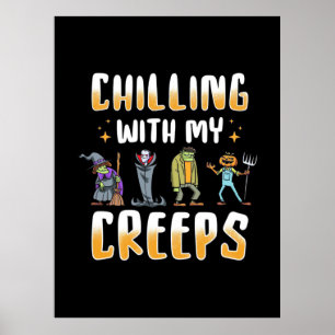 Halloween Chilling With Creeps Poster