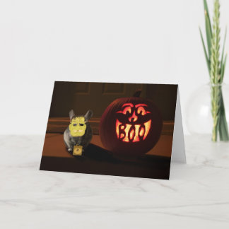 Halloween Chinchilla Card