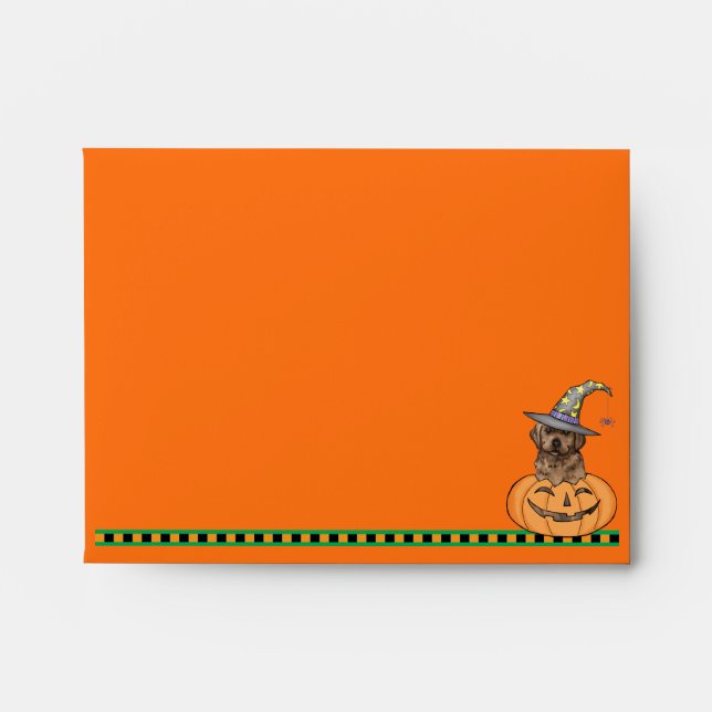 Halloween Chocolate Lab Envelope (Front)
