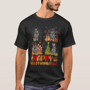 Halloween Christmas Funny Blue Heeler Dog Hallotha T-Shirt