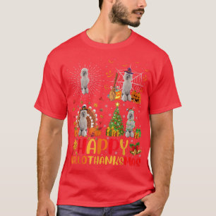 Halloween Christmas Funny Standard Poodle Dog Hall T-Shirt