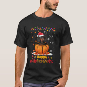 Halloween Christmas Happy Hallothanksmas Dachshund T-Shirt