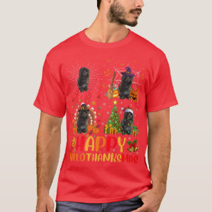 Halloween Christmas Portuguese Water Dog Hallothan T-Shirt