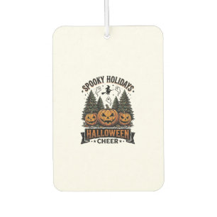 Halloween Christmas Shirt with Spooky Holiday Tree Air Freshener