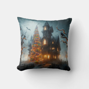 Halloween Christmas Throw Pillow