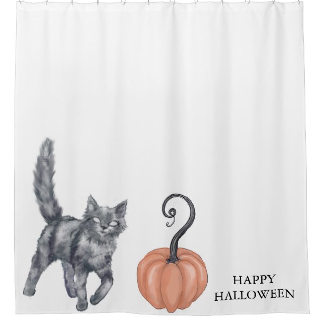 Halloween Citrouille Éffrayant tête Douche rideau (Devant)