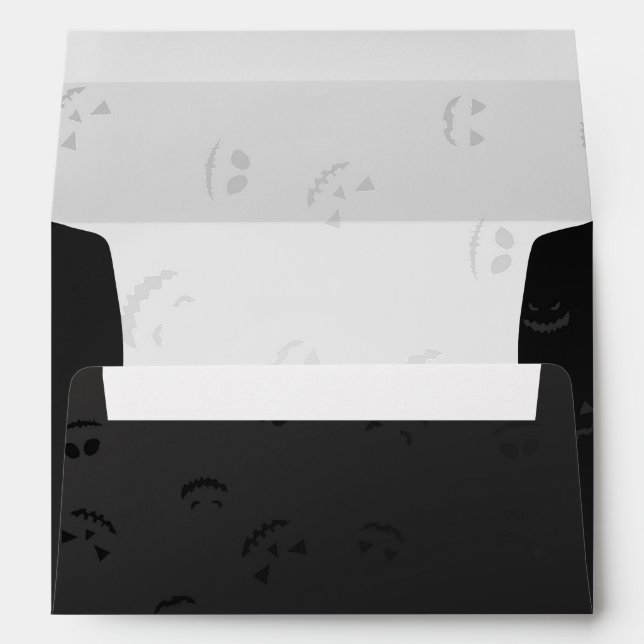 Halloween Citrouille Jack-o-Lantern - Enveloppe A7 (Dos (Bas))