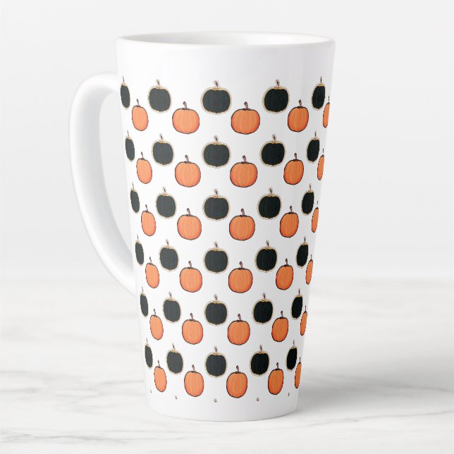 Halloween/citrouille Latte Mug (Angle gauche)