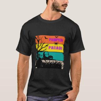 Halloween Citrouille Parade Typographie T-Shirt De
