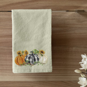 Halloween Citrouille Sunflower Buffalo Plaid