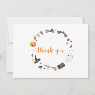Halloween Citrouilles Boo Carte de remerciements o