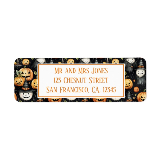 Halloween citrouilles et monstres (Devant)