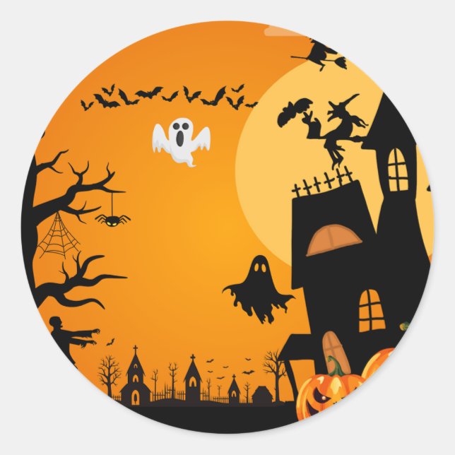 Halloween Classic Round Sticker (Front)