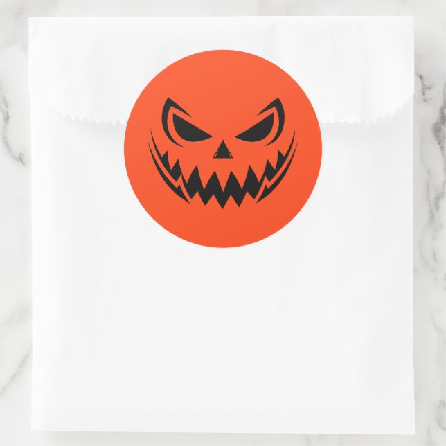 Halloween  classic round sticker (Bag)