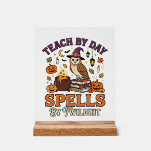 Halloween Classroom Moonlight Magic Acrylic Sign