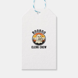 Halloween Clerk BooBoo Ghost Crew Vintage_1 Gift Tags