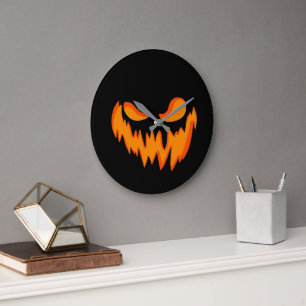 Halloween Clock with horrible face