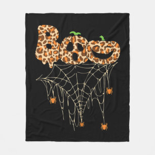Halloween Clothes Spider Web Fall Pumpkin Cheetah  Fleece Blanket