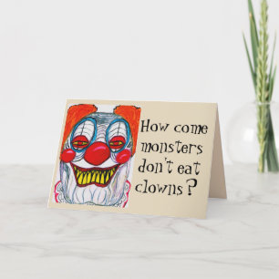 HALLOWEEN CLOWN carte de plaisanterie