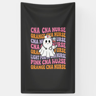 Halloween CNA Nurse Ghost Design Banner