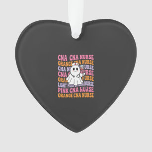 Halloween CNA Nurse Ghost Design Ornament