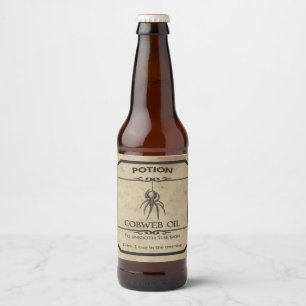 Halloween Cobweb Huile Apothecary Bière Étiquette