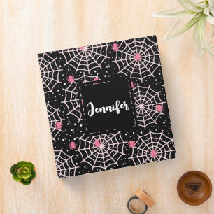 Halloween Cobwebs & Spiders Pattern Binder