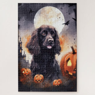 Halloween Cocker Spaniel With Pumpkins  Jigsaw Puzzle