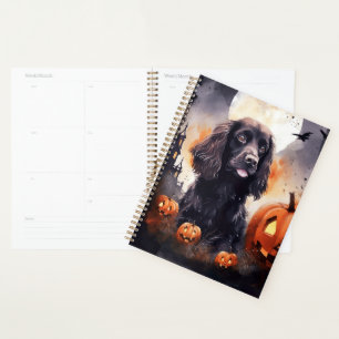 Halloween Cocker Spaniel With Pumpkins  Planner